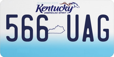KY license plate 566UAG