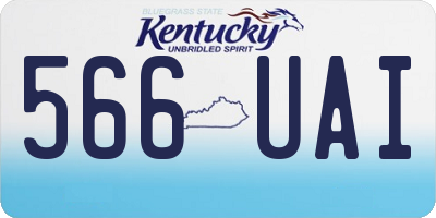 KY license plate 566UAI
