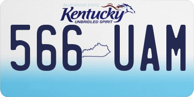 KY license plate 566UAM