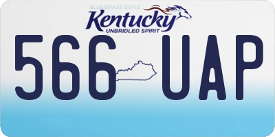 KY license plate 566UAP