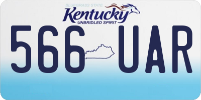 KY license plate 566UAR
