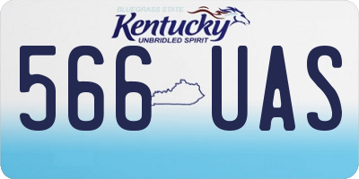 KY license plate 566UAS