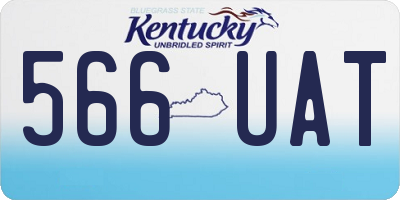 KY license plate 566UAT
