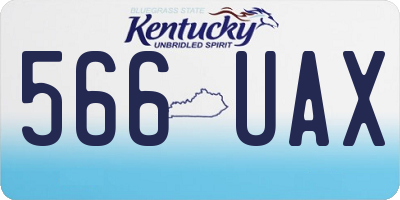 KY license plate 566UAX