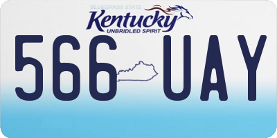 KY license plate 566UAY