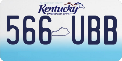 KY license plate 566UBB