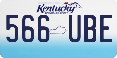KY license plate 566UBE
