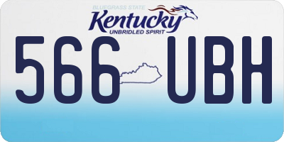 KY license plate 566UBH