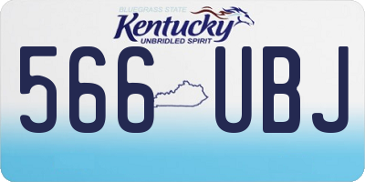 KY license plate 566UBJ
