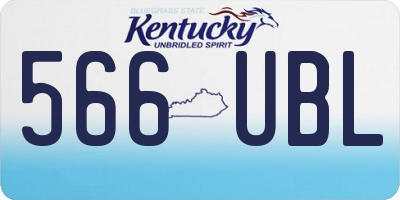 KY license plate 566UBL