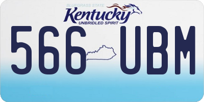 KY license plate 566UBM