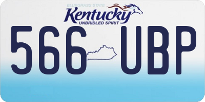 KY license plate 566UBP