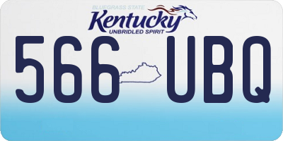 KY license plate 566UBQ