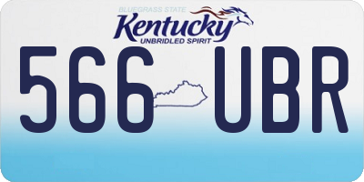 KY license plate 566UBR