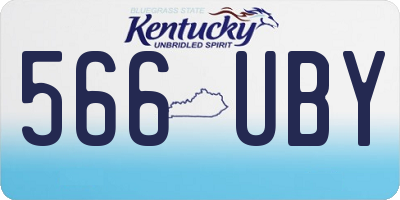 KY license plate 566UBY