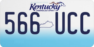 KY license plate 566UCC