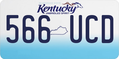 KY license plate 566UCD