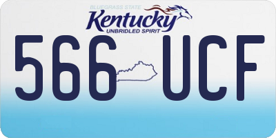 KY license plate 566UCF