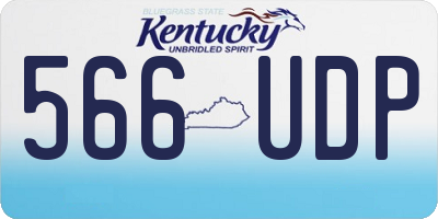 KY license plate 566UDP