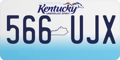 KY license plate 566UJX