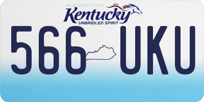 KY license plate 566UKU