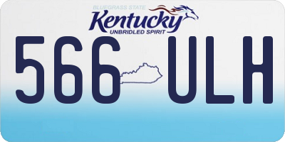 KY license plate 566ULH
