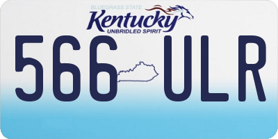 KY license plate 566ULR