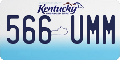 KY license plate 566UMM
