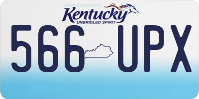KY license plate 566UPX