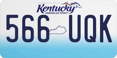 KY license plate 566UQK