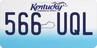 KY license plate 566UQL
