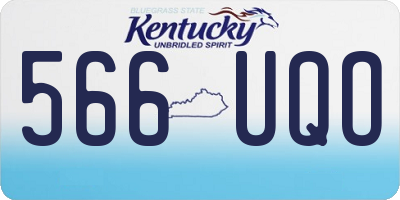 KY license plate 566UQO