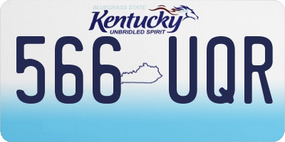 KY license plate 566UQR