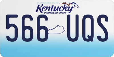 KY license plate 566UQS