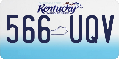 KY license plate 566UQV