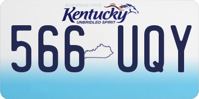 KY license plate 566UQY