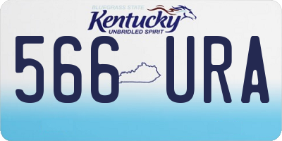 KY license plate 566URA