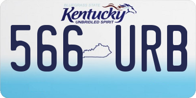 KY license plate 566URB