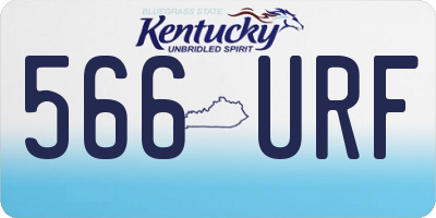 KY license plate 566URF