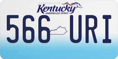 KY license plate 566URI