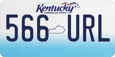 KY license plate 566URL