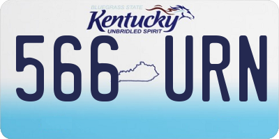 KY license plate 566URN