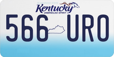 KY license plate 566URO