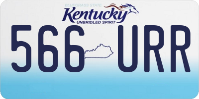 KY license plate 566URR