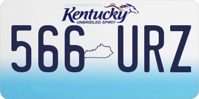 KY license plate 566URZ
