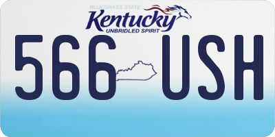 KY license plate 566USH