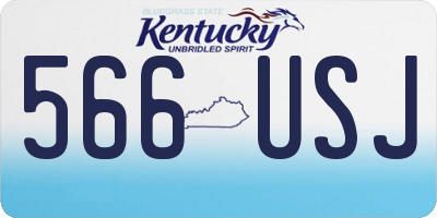 KY license plate 566USJ