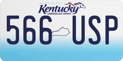 KY license plate 566USP