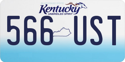 KY license plate 566UST