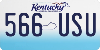 KY license plate 566USU